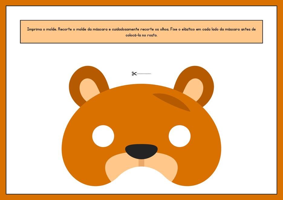 Máscaras de carnal para imprimir animais educação infantil página 6